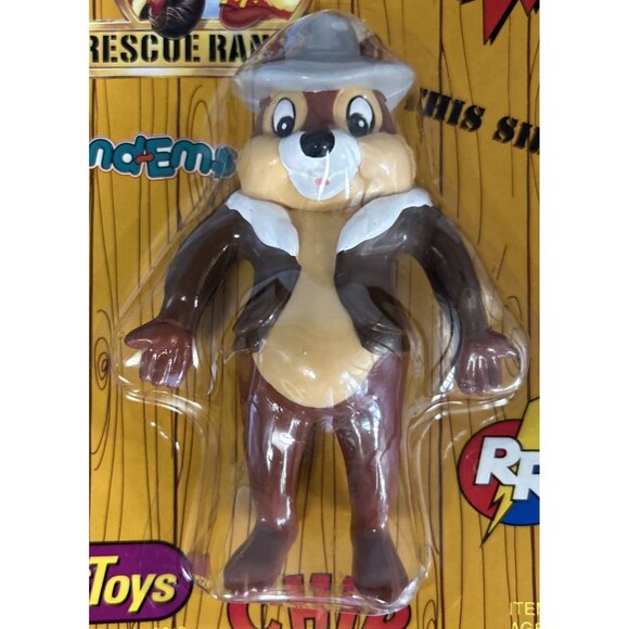 Chip N Dale Rescue Rangers Bend-Ems Figures Jus toys Vtg NOS 4.5" - Picture 5 of 8